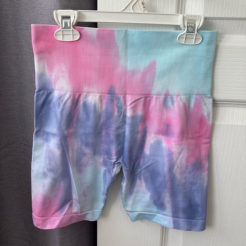 The-dye workout shorts